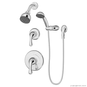 Complete Chrome Shower System with Diverter Stops | Symmons 6605-X