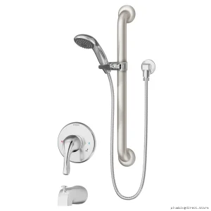 Symmons Chrome 9604-PLR Tub & Handheld Shower Combo - Luxury Bath System