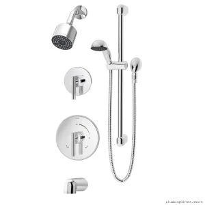 Symmons Chrome Tub & Shower System Complete Kit - Model 3506-H321-V-CYL-B