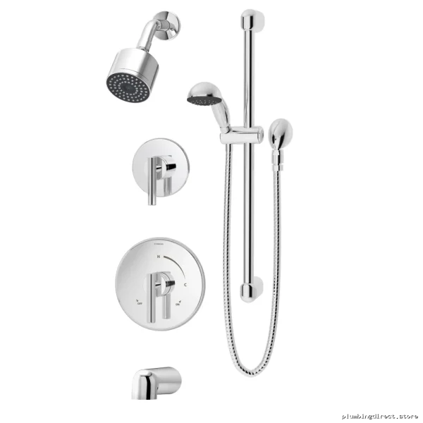 Symmons Chrome Tub & Shower System Complete Kit - Model 3506-H321-V-CYL-B