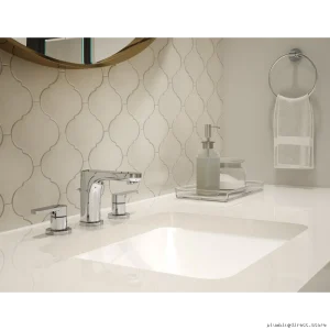 Symmons in Chrome: Wide-Spread Bath Sink Faucet with Pop-Up