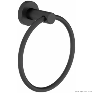 Premium Matte Black Towel Ring - Symmons Dia Collection