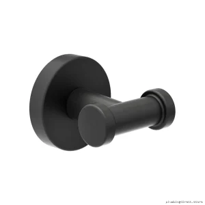 Symmons Matte Black Double Robe Hook - Durable Bathroom Hardware