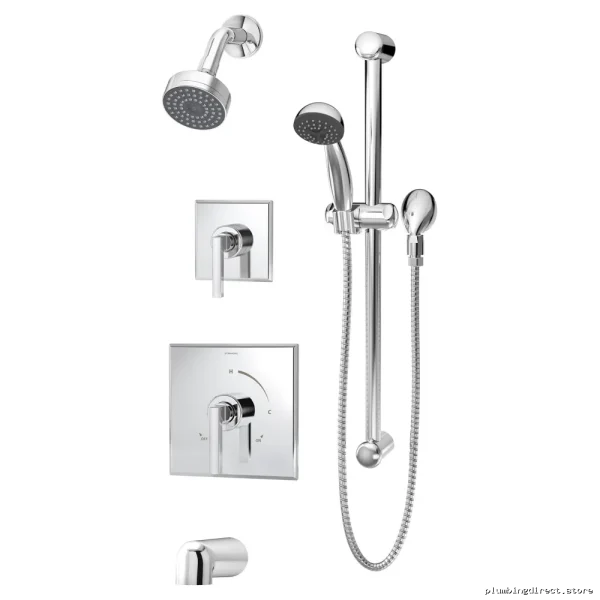 Symmons Duro Tub & Shower Trim Kit 3606-H321-V-TRM – Sleek Chrome Finish