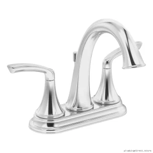 Symmons Elm SLC-5512-1.5 Chrome Centerset Water-Saving Bathroom Sink Faucet