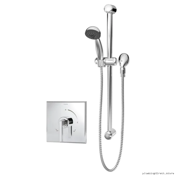 Symmons Chrome Duro 3603-H321-V-TRM Handheld Shower System for Modern Bathrooms