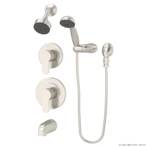 Symmons Identity Modern Bathsystem Kit in Satin Nickel Finish – Model #6706-1.5-TRM-STN