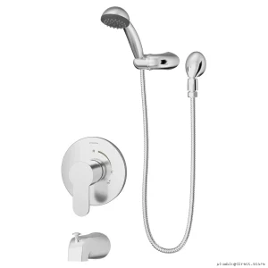 Symmons Identity Modern Chrome Tub & Hand Shower System Trim 6704-TRM