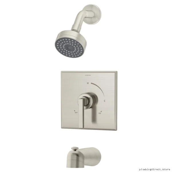Symmons Satin Nickel Tub & Shower Faucet Trim - Modern Design