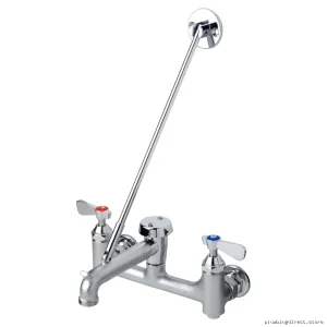 Symmetrix S-2490 Symmons Wall Mount Service Sink Faucet - Durable Chrome Finish