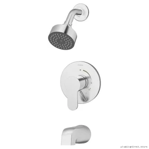 Symmons S-6702 Identity Dual-Function Tub & Shower Faucet with Chrome Finish - High-Performance Modern Design