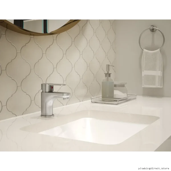 Symmons Satin Nickel Bathroom Faucet with Pop-Up Drain SLS-6712-STN-1.5