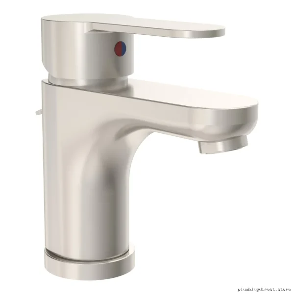 Symmons Satin Nickel Single Hole Bathroom Faucet with Pop-Up Drain - Image 2