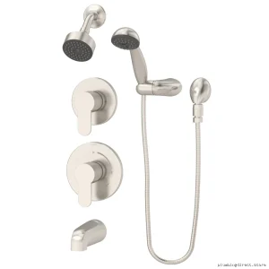 Symmons Satin Nickel Tub & Shower System Complete Kit - Easy Install