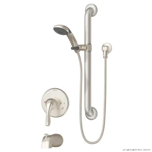 Symmons Dual Shower System with Stop Valves & Satin Nickel Finish