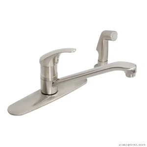 Symmons Satin Nickel Kitchen Faucet with Side Spray - Model S-23-2-STN