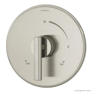 Symmons Satin Nickel Pressure Balancing Valve Trim for Shower Systems