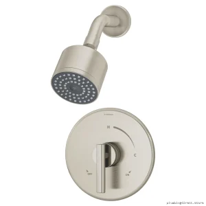 Symmons Satin Nickel Shower Faucet - Pressure Balance, 3501-CYL-B-STN Model