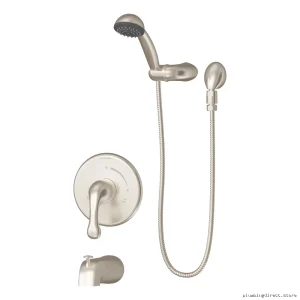 Symmons 6604-X-STN Satin Nickel Shower System with Tub & Hand Spray