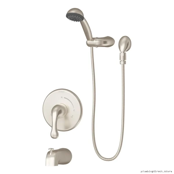 Symmons 6604-X-STN Satin Nickel Shower System with Tub & Hand Spray