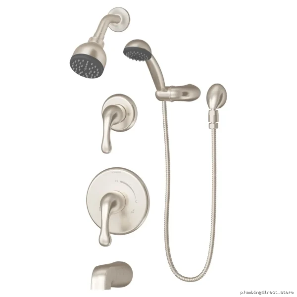 Symmons 6606-STN Satin Nickel Unity Tub & Shower Combo - Modern Bathroom Upgrade