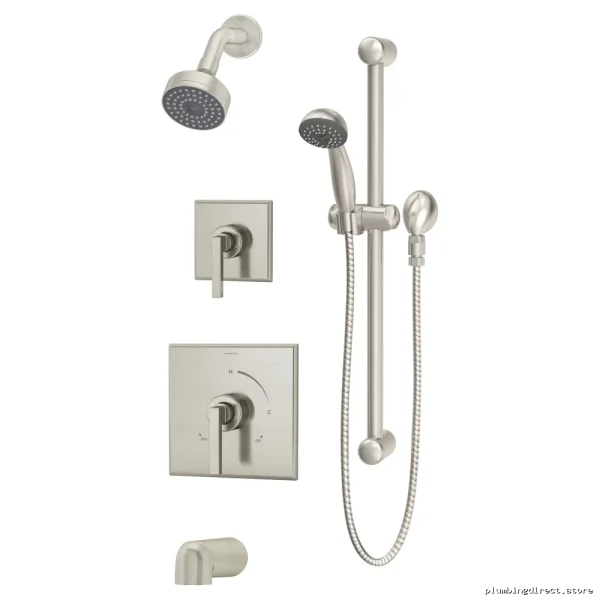 Duro Tub & Shower System Trim - Satin Nickel Model 3606-H321-V-STN-TRM Symmons