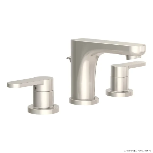 Symmons Satin Nickel Widespread Bathroom Faucet with Pop-Up Drain SLW-6712