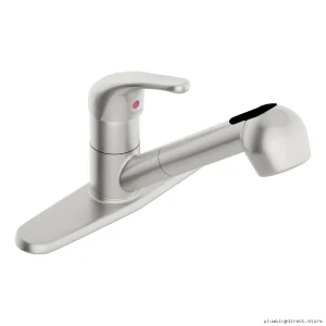 Symmons SK-6600-STS Stainless Steel Kitchen Faucet with Easy-Pull Spray Head