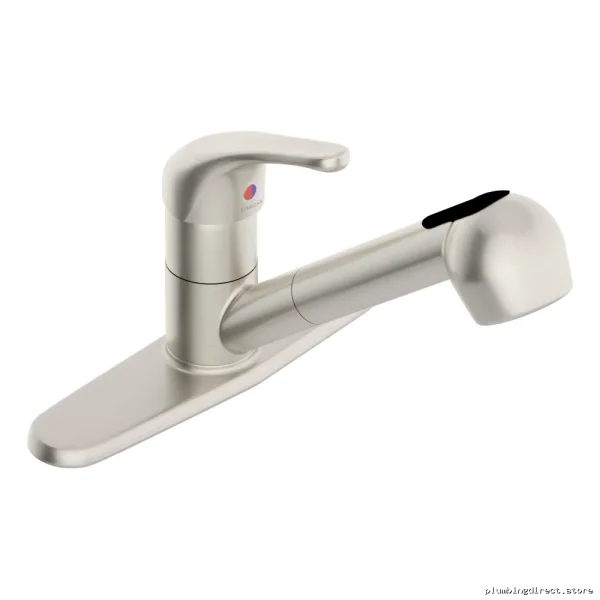 Symmons SK-6600-STN-1.5 Satin Nickel Kitchen Faucet with Easy-Pull Spray Head