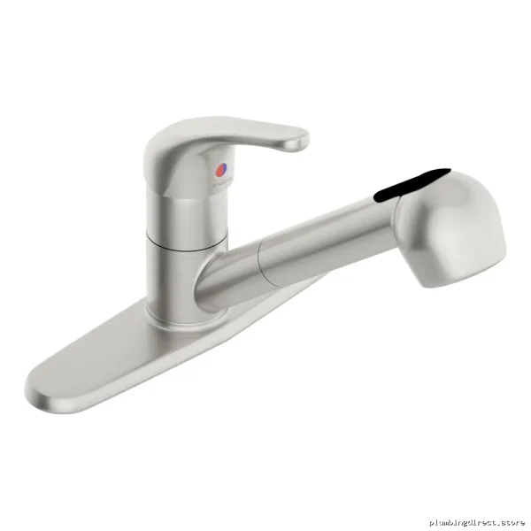 Symmons Stainless Steel Kitchen Faucet with Pullout Spray Sink Faucet - SK-6600-STS-1.5