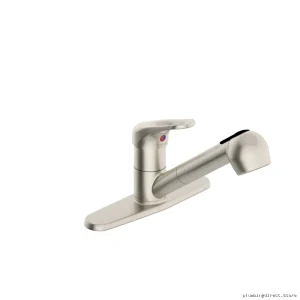 Stainless Steel Kitchen Faucet with Pullout Spray & Loop Handle - Symmons