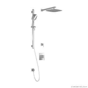 Kalia Grafik TD2 Plus Chrome Thermostatic Shower Set with Wall Mount Arm BF1431
