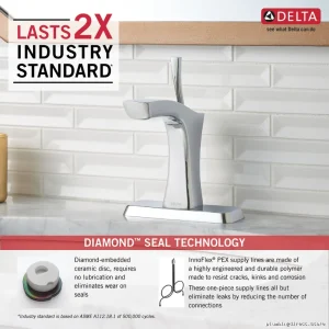 Tesla Modern Single-Hole Chrome Bathroom Faucet
