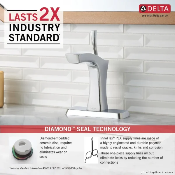 Tesla Modern Single-Hole Chrome Bathroom Faucet
