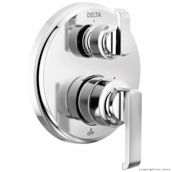 Tetra Monitor 14 Series 3-Setting Diverter Valve Trim - Lumicoat Chrome for Delta Faucets T24889-PR