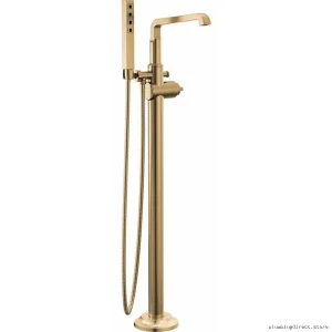 Tetra Floor Mount Tub Filler Trim – Champagne Bronze Delta Series