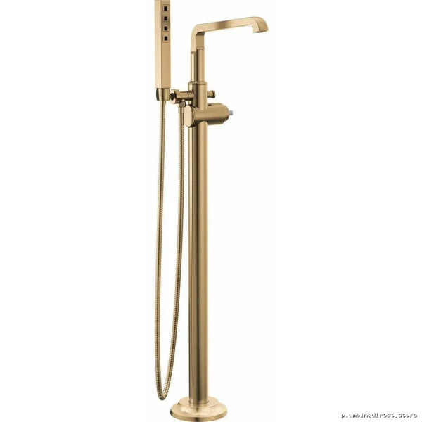 Tetra Floor Mount Tub Filler Trim – Champagne Bronze Delta Series