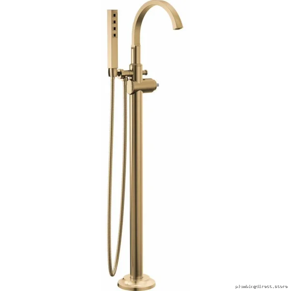 Tetra Floor-Mounted Tub Filler Trim - Lumicoat Champagne Bronze T4788-CZ-PR-LHP-FL Delta - Image 2