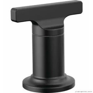 Tetra Matte Black Roman Tub Trim with Fewer Handles T2789-BLLHP Delta