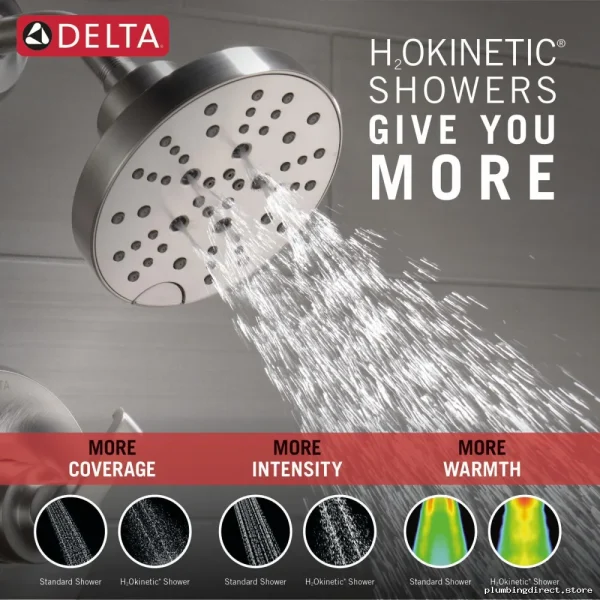 Tetra Monitor 14 Shower Trim Kit - Lumicoat Stainless Steel T14289-SS-PR Delta Design - Image 4
