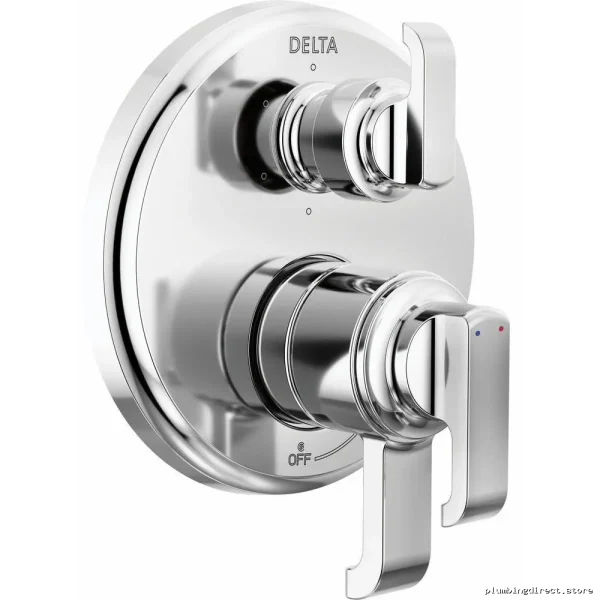Tetra Monitor 17 Series Diverter Valve Trim - Adjustable Flow Control with 6 Settings in Lumicoat Chrome T27989-PR Delta