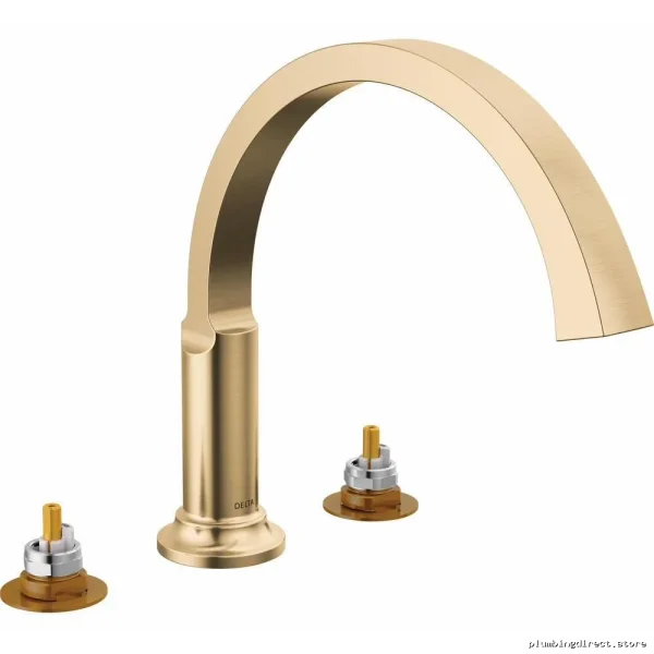 Tetra Roman Handle-Reduced Tub Trim - Luxury Bathroom Fixture with Roman Design & Champagne Bronze Finish