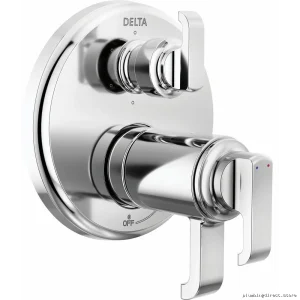 Delta Faucet Compatible Tetra TempAssure Valve Trim - Six Setting Integrated Diverter in Chromed Finishes