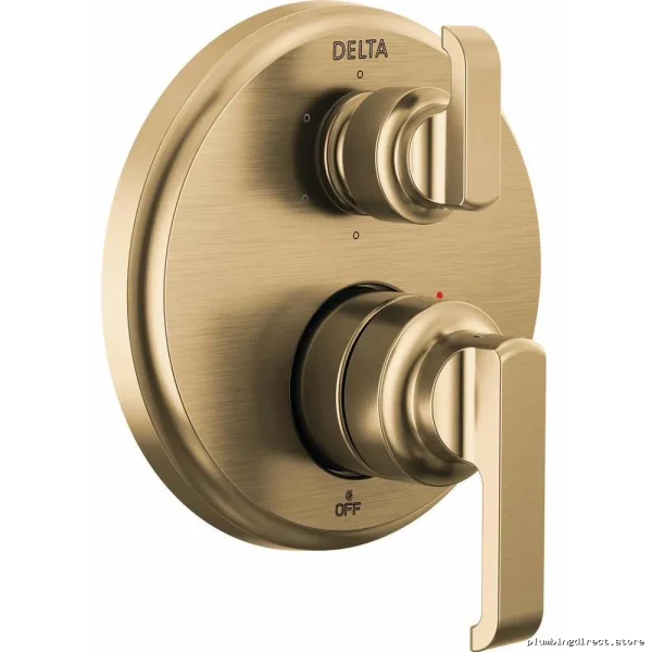 Tetra 14 Series Valve Control Trim 6-Position Integrated Diverter Champagne Bronze Finish T24989-CZ-PR