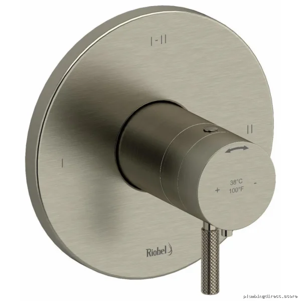 3-in-1 Thermostatic Shower Valve Trim - Brushed Nickel Finish Riu RIOBEL TRUTM23KNBN