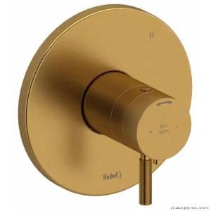 5-in-1 Thermostatic Shower Trim with Brushed Gold Finish - Riu TRUTM45KNBG