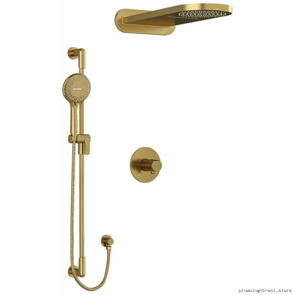 Brushed Gold Thermostatic Shower Mixer KIT2745PBBG by RIOBEL