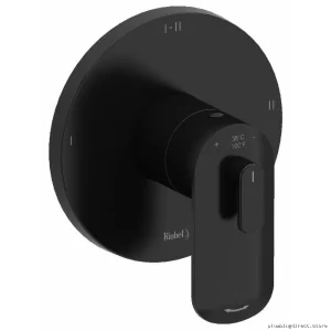 Professional Thermostatic Coaxial Valve Trim in Black