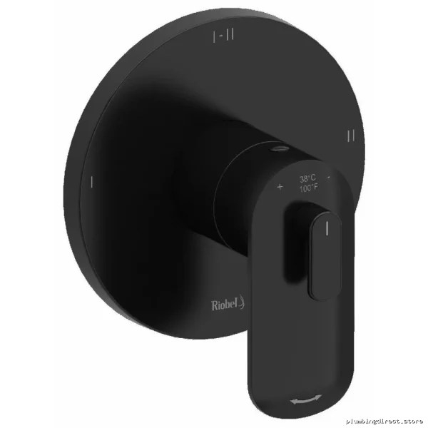Professional Thermostatic Coaxial Valve Trim in Black
