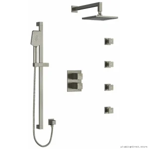 Thermostatic Reflet Shower Valve for Ceiling Mount - Brushed Nickel Finish KIT446RFBN-6